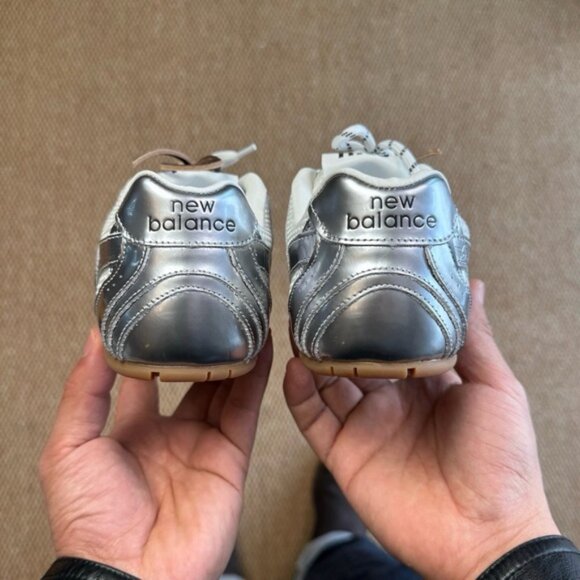 ✅New Balance X Miu Miu 530 SL metallic leather and mesh sneakers - Picture 5 of 7